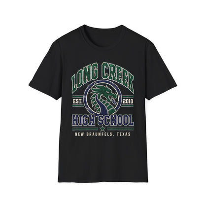 Long Creek High School Mascot T-Shirt — School Spirit Dragon Tee (Established 2010)