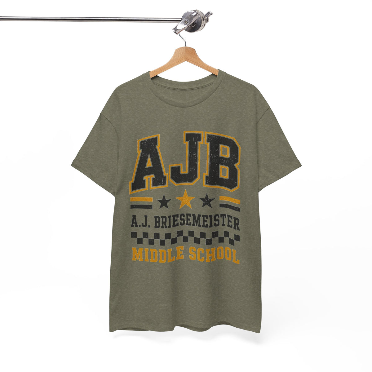 Middle School Custom Name Tee — AJB Briesemeister School Spirit Shirt