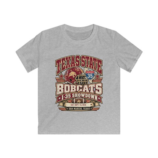 Texas State Bobcats Kids T‑Shirt — I-35 Showdown Football Tee (San Marcos, TX)