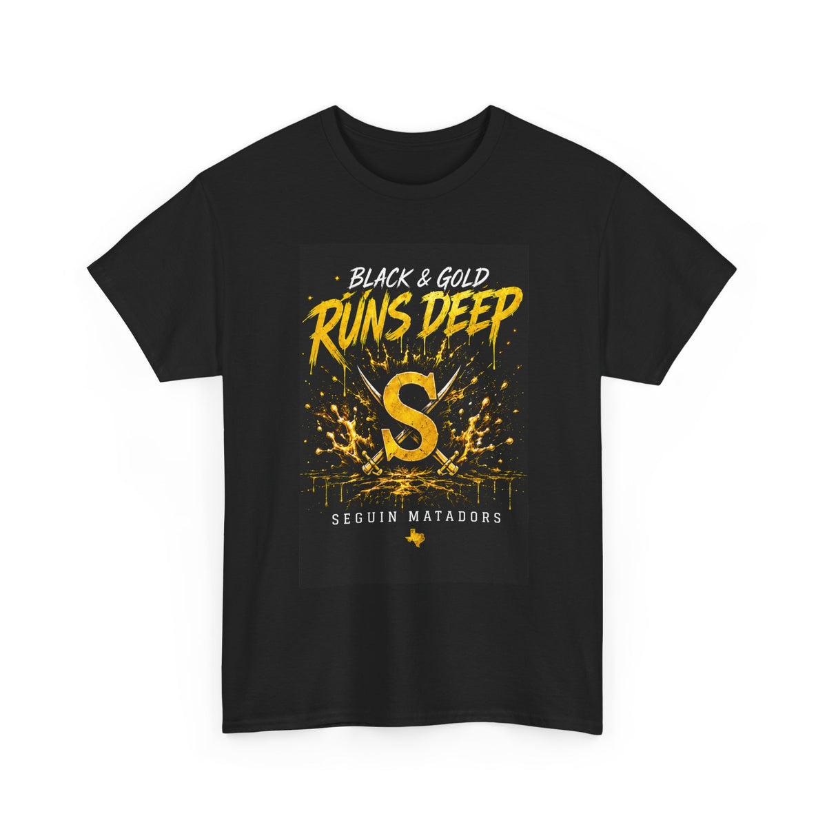 Seguin Matadors 'Black & Gold Runs Deep' T-Shirt