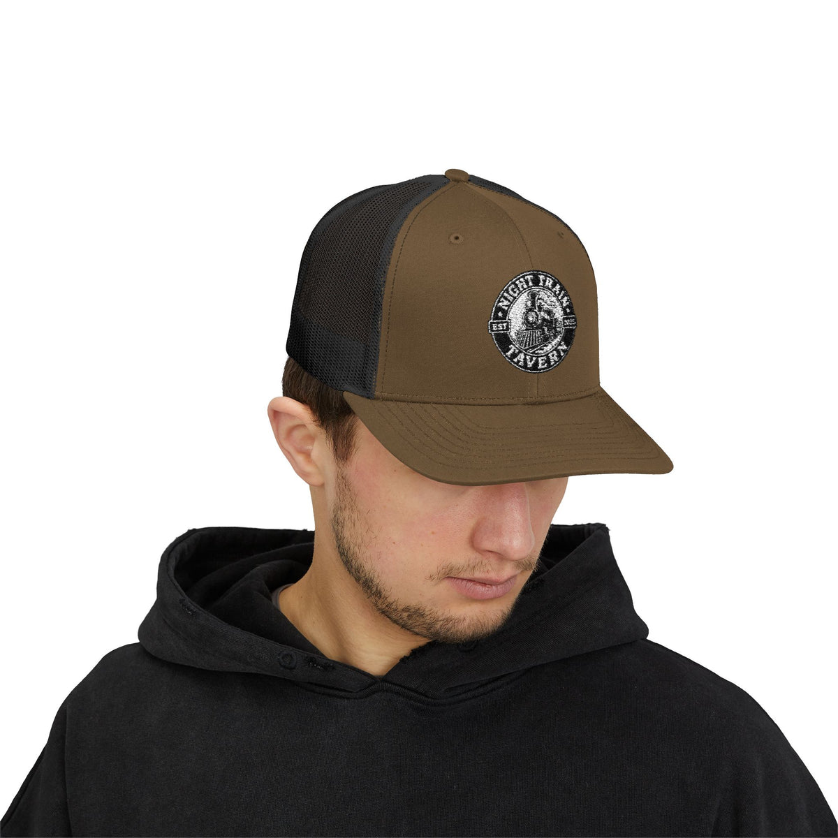 Night Train Tavern Trucker Cap-Embroidery