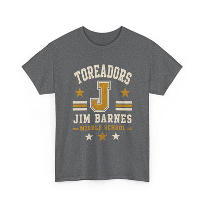 Toreadors Jim Barnes School Letterman Tee — Vintage School Spirit T-Shirt