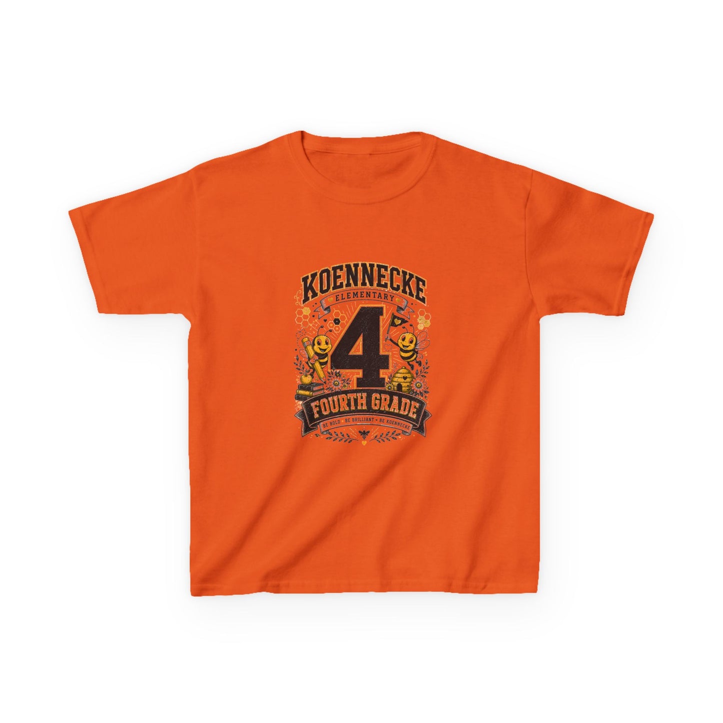 4th Grade Kids T-Shirt – "Koennecke Celebrates 4th Grade" Back-to-School Shirt