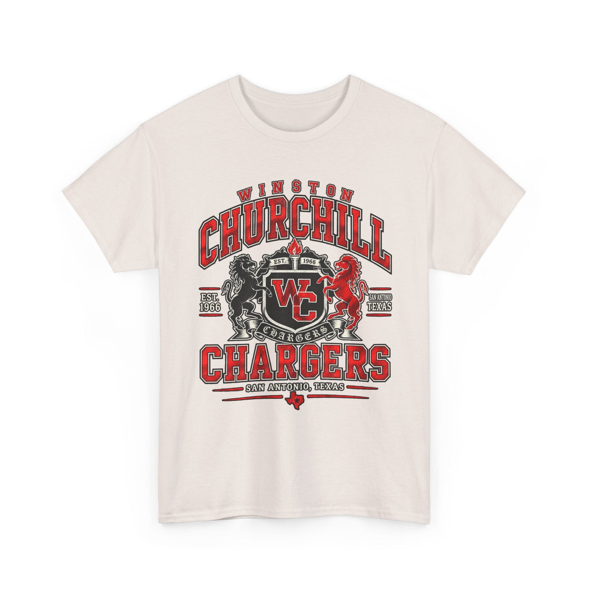 Churchill Chargers School Spirit T-Shirt — WC Logo & Mascot Tee