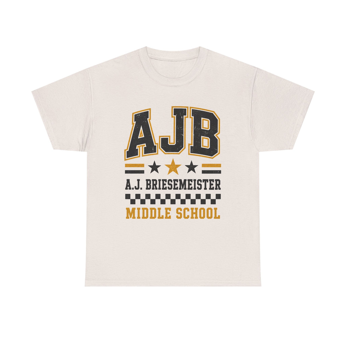 Middle School Custom Name Tee — AJB Briesemeister School Spirit Shirt