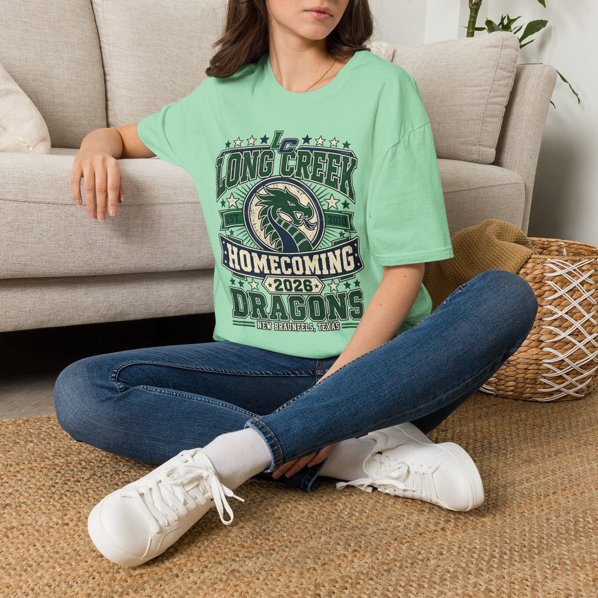 Long Creek Dragons Homecoming T-Shirt — School Spirit Tee (Est. 2020)