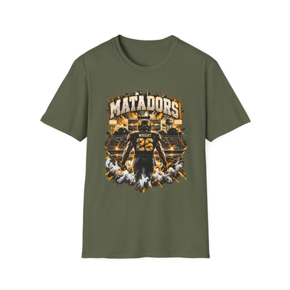 Matadors Football Player Graphic T-Shirt — Team Jersey Number 26 Fan Tee