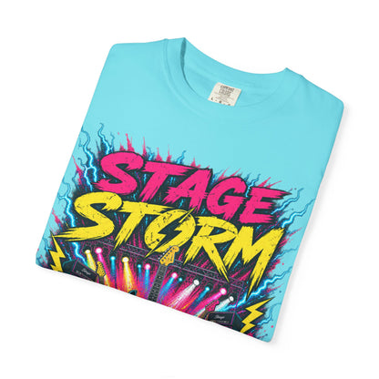 Stage Storm Rock Band T-Shirt — "Stage Storm" Guitar Concert Graphic Tee