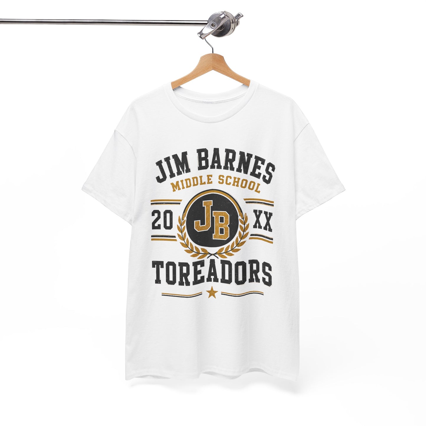 Jim Barnes Middle School Toreadors T-Shirt — School Spirit Tee with JB Crest