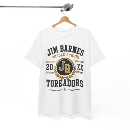 Jim Barnes Middle School Toreadors T-Shirt — School Spirit Tee with JB Crest