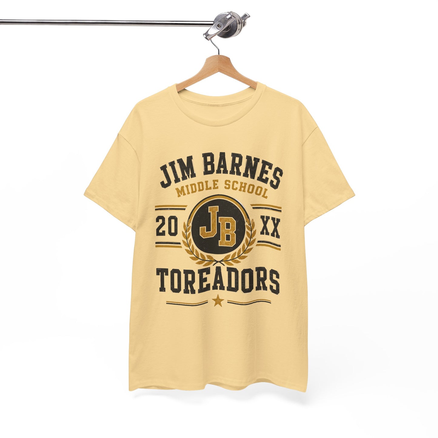 Jim Barnes Middle School Toreadors T-Shirt — School Spirit Tee with JB Crest