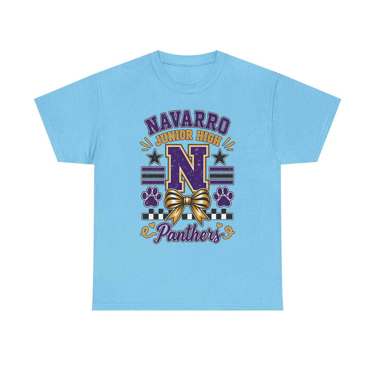 Navarro Junior High Panthers T-Shirt – School Spirit Tee with Purple & Gold Mascot Design