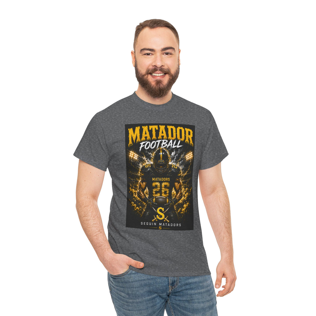 Matador Football Team Tee — Vintage Helmet Graphic Jersey Shirt