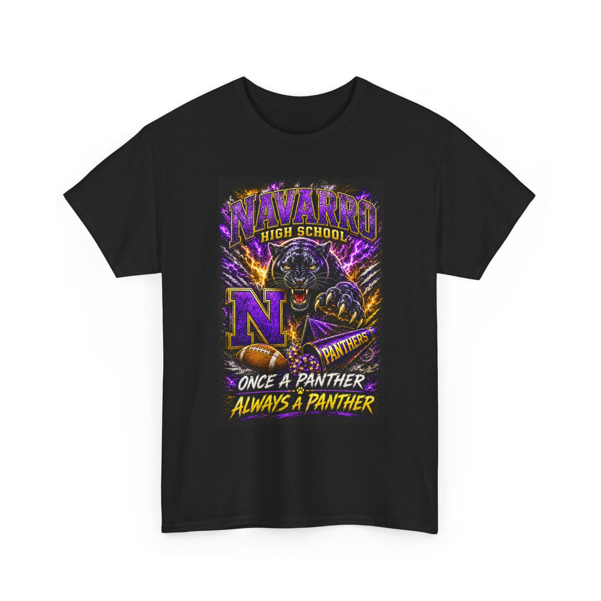 Navarro High Panthers Graphic Tee — "Once a Panther, Always a Panther" School Spirit Shirt
