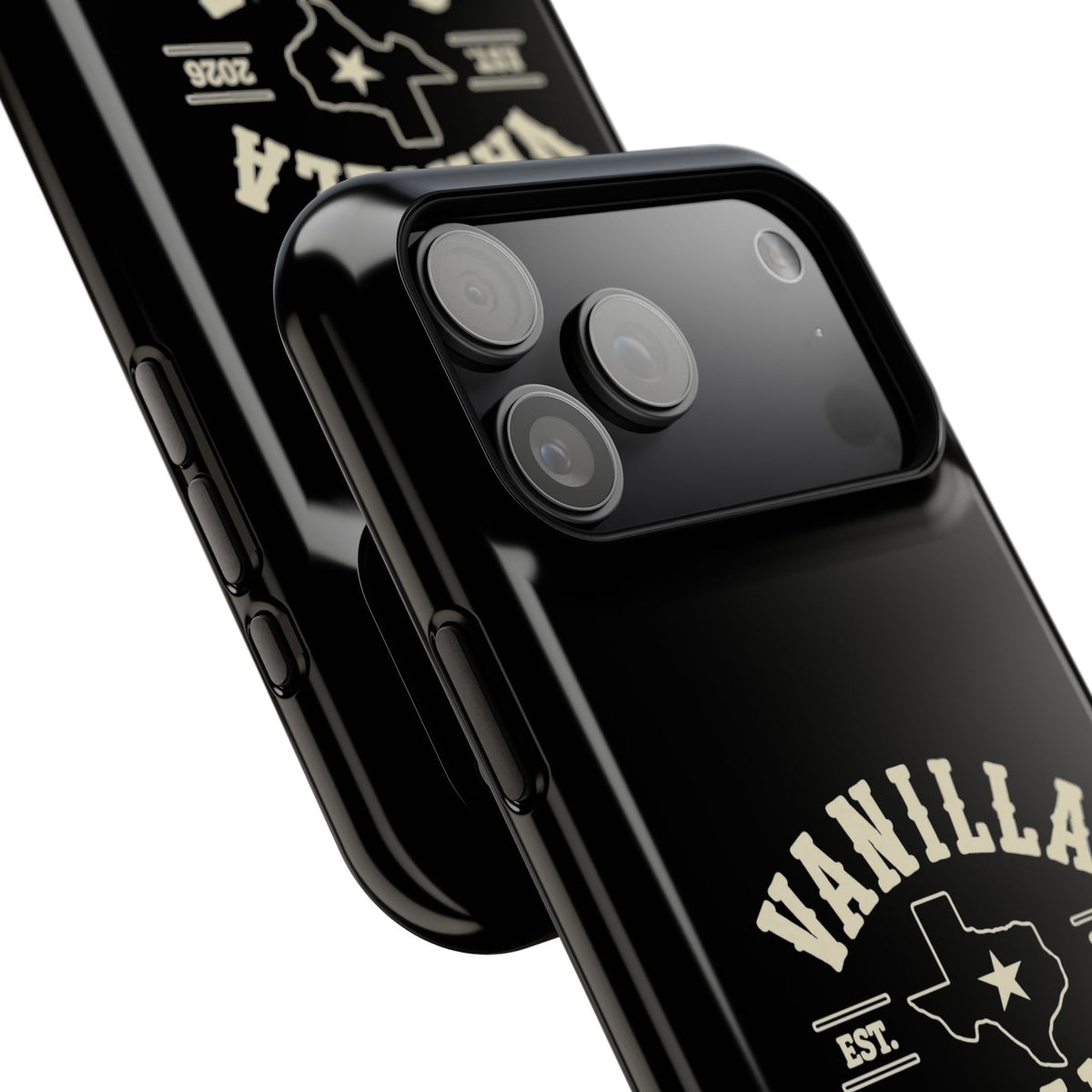 Black w/Ivory Logo lmpact-Resistant Phone Cases