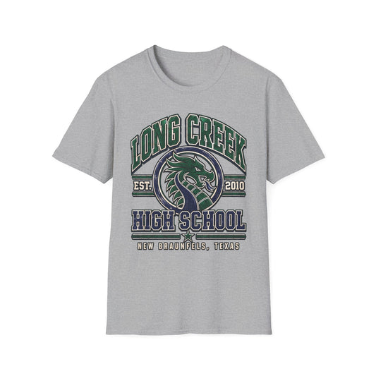 Long Creek High School Mascot T-Shirt — School Spirit Dragon Tee (Established 2010)
