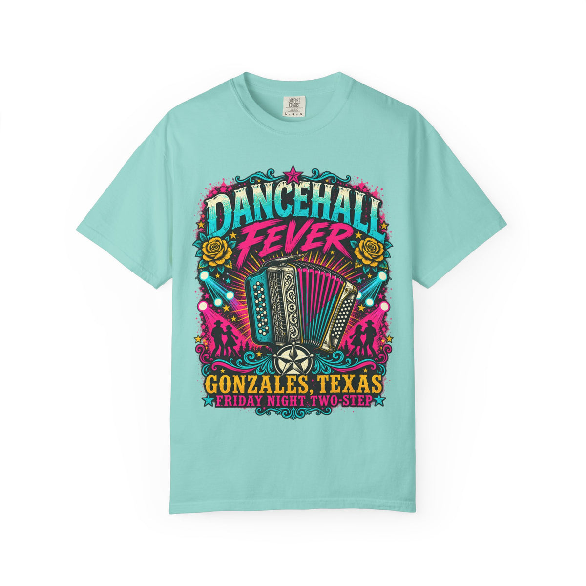 Dancehall Fever Accordion T-Shirt — Gonzales, Texas Friday Night Two-Step