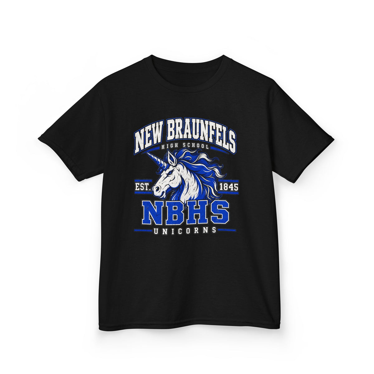 New Braunfels NBHS Unicorn Kids T‑Shirt — School Spirit Tee