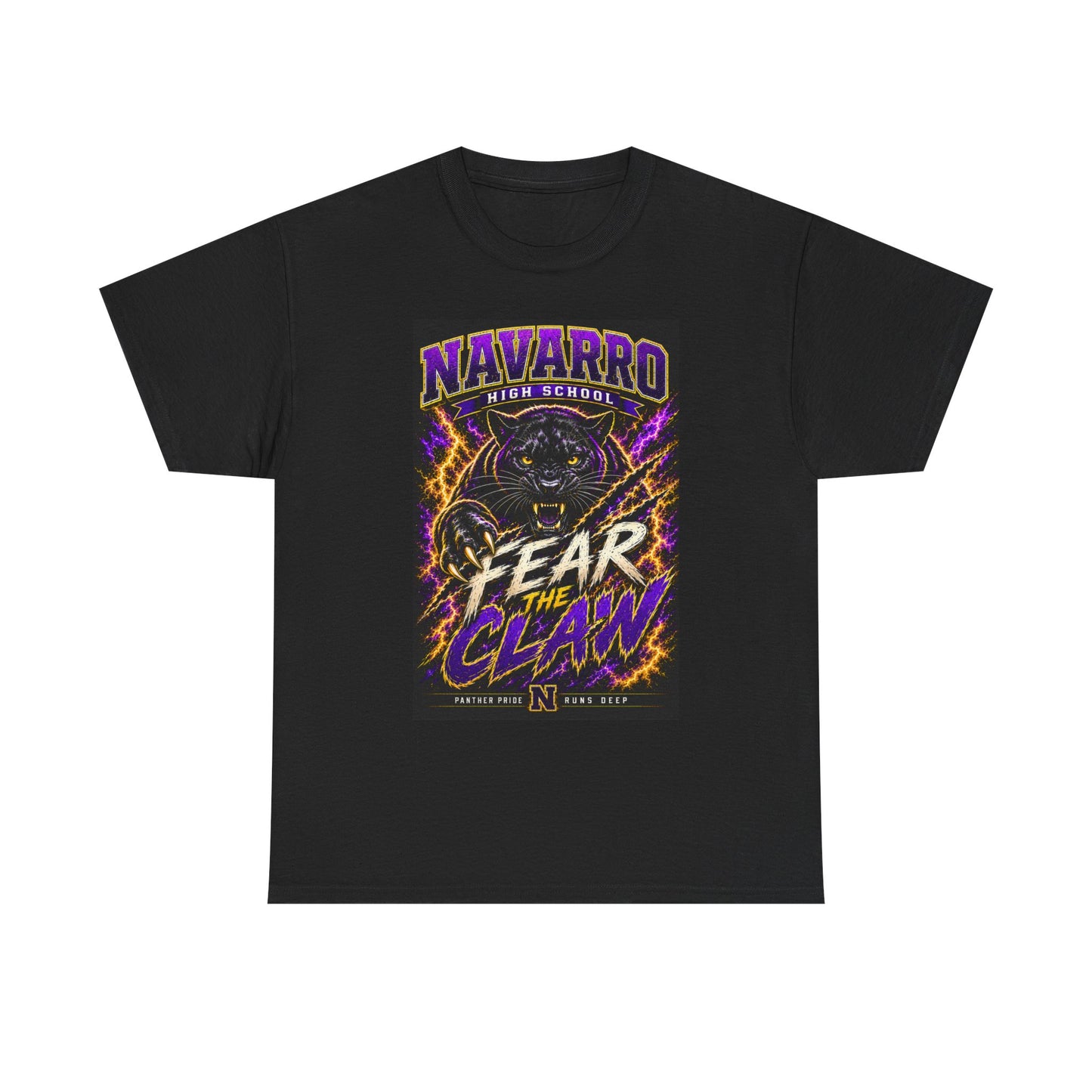 Navarro High "Fear the Claw" Panther Tee — School Spirit Football Shirt