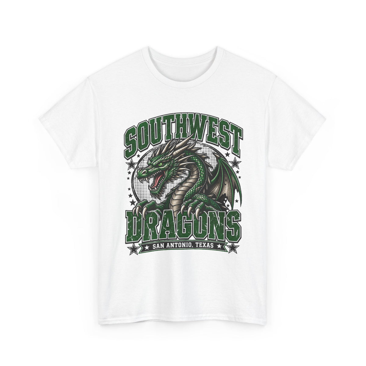 Southwest Dragons T-Shirt — San Antonio Texas Green Dragon Graphic Tee