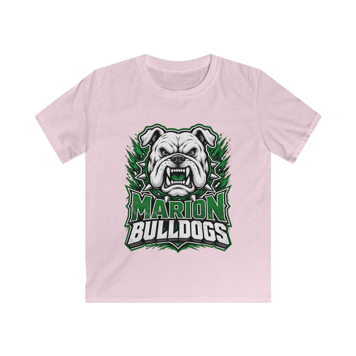Marion Bulldogs Kids T‑Shirt — Custom Name & Number Youth Football Tee