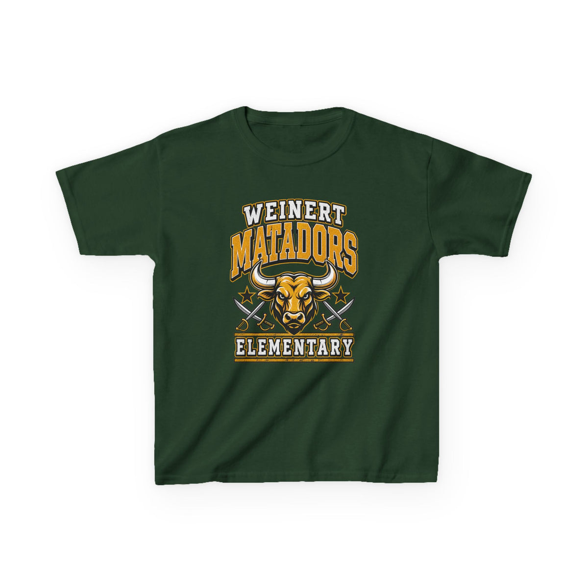 Weinert Matadors Elementary Kids T-Shirt — School Mascot Tee