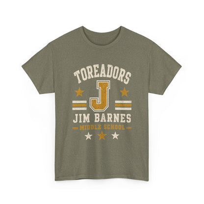 Toreadors Jim Barnes School Letterman Tee — Vintage School Spirit T-Shirt