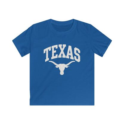 Kids Texas Longhorns Graphic Tee — Vintage Sports School Spirit Shirt