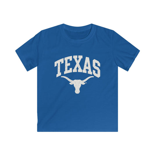 Kids Texas Longhorns Graphic Tee — Vintage Sports School Spirit Shirt