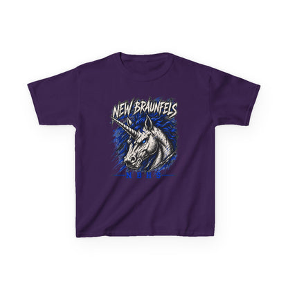 New Braunfels Unicorn Kids T‑Shirt — Blue Graphic Tee for Children