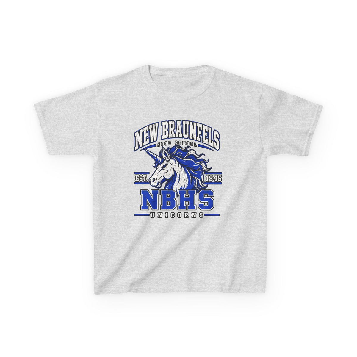 New Braunfels NBHS Unicorn Kids T‑Shirt — School Spirit Tee
