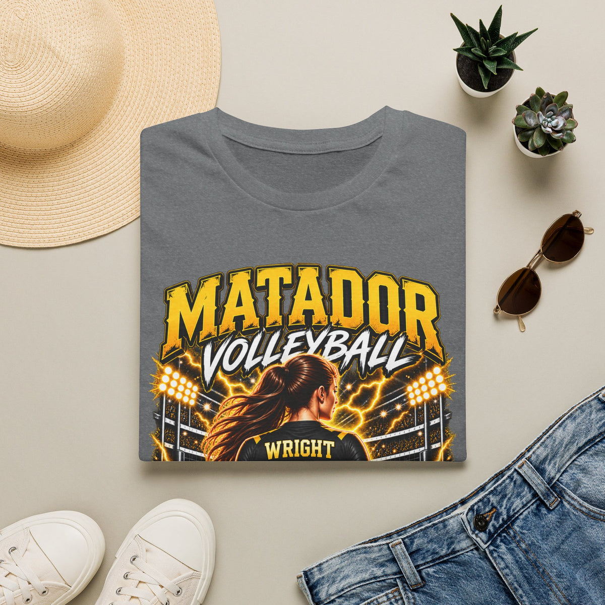 Custom Seguin Matador Volleyball Player Tee | Personalized Name & Jersey Number