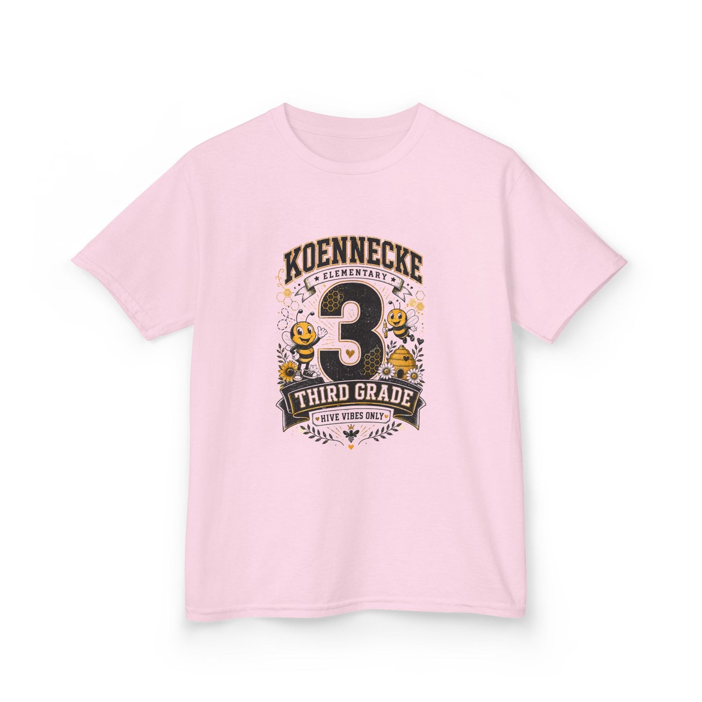 Third Grade Kids T‑Shirt — Personalized 'Koennecke 3' Back to School Tee