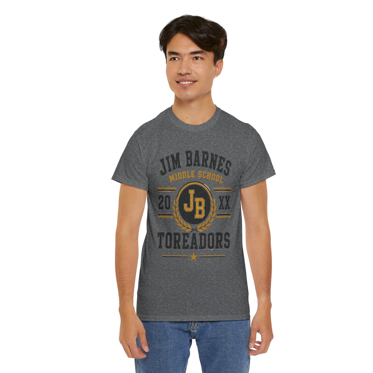 Jim Barnes Middle School Toreadors T-Shirt — School Spirit Tee with JB Crest