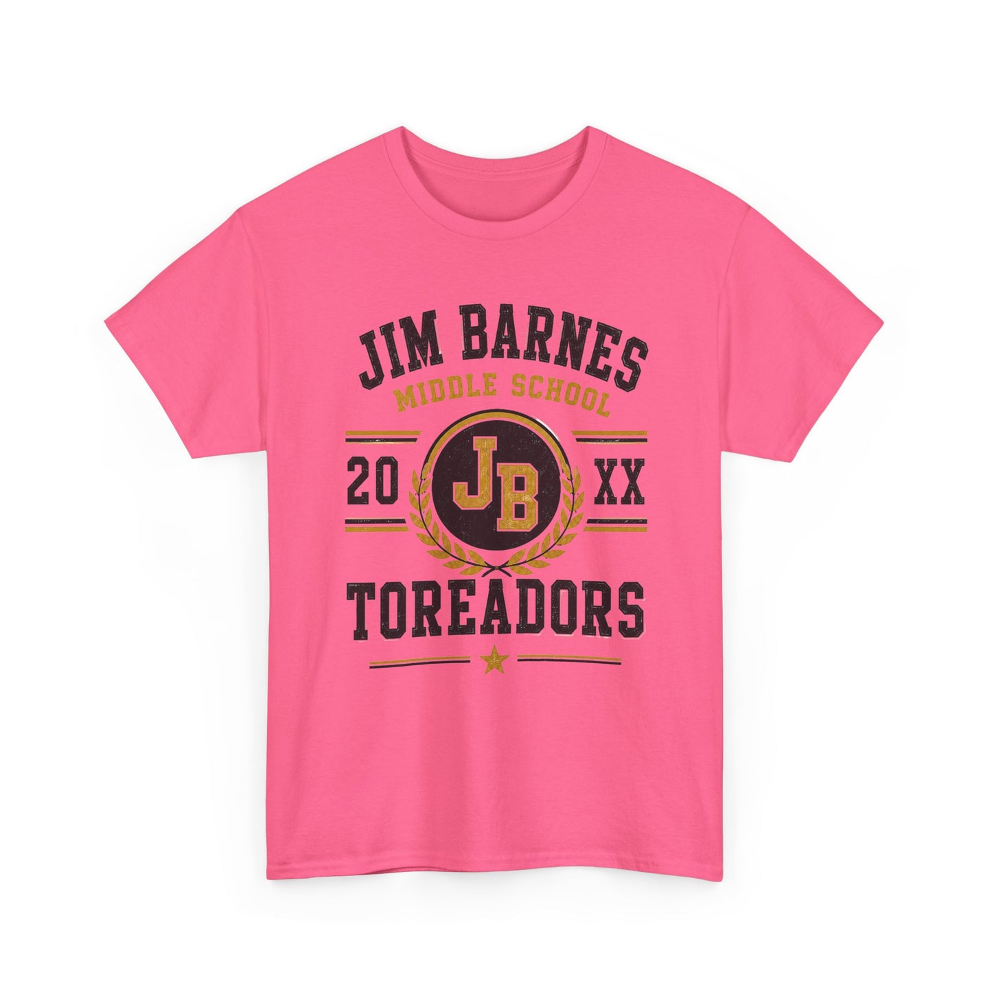 Jim Barnes Middle School Toreadors T-Shirt — School Spirit Tee with JB Crest