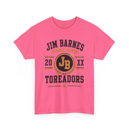 Jim Barnes Middle School Toreadors T-Shirt — School Spirit Tee with JB Crest