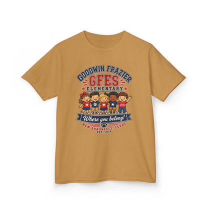 Kids T‑Shirt — "Goodwin Frazier G FES Elementary: Where You Belong" School Pride Tee