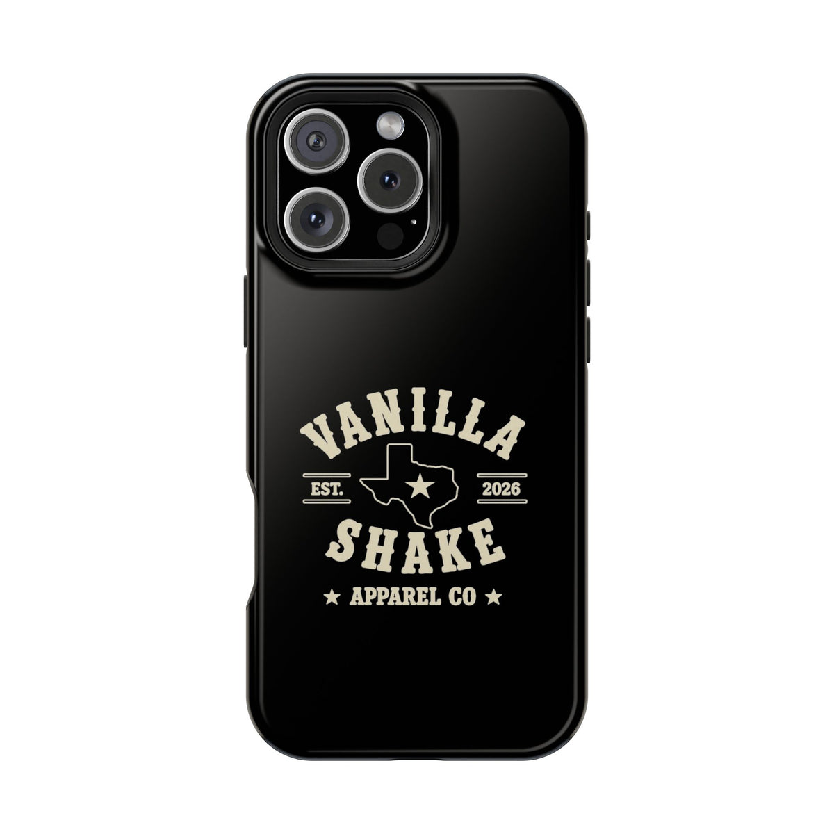 Black w/Ivory Logo lmpact-Resistant Phone Cases