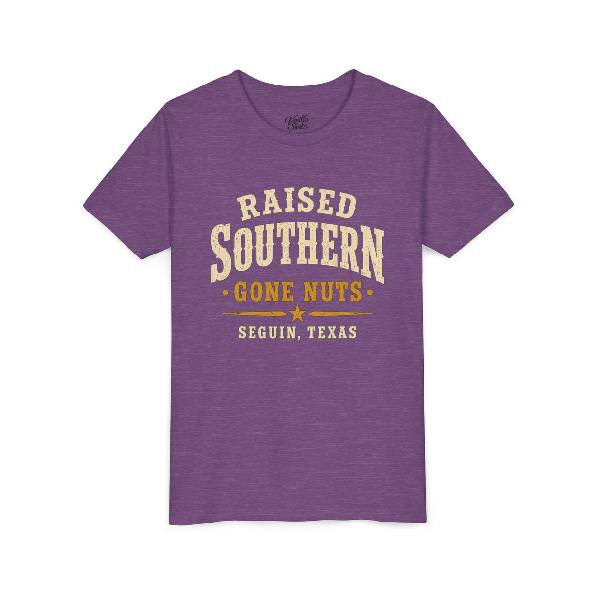 Youth Tee — "Raised Southern, Lone Star" Seguin, Texas Kids Shirt