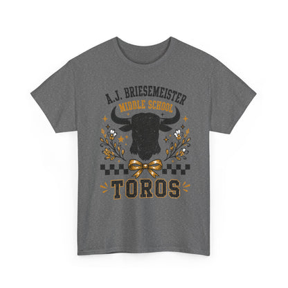 Toros Middle School Tee — A.J. Briesemeister School Spirit T-Shirt