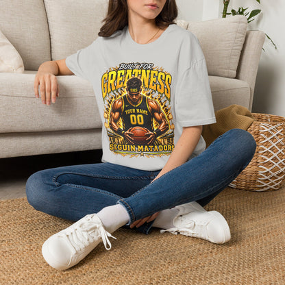 Custom Seguin Matador Basketball Player Tee | Personalized Name & Jersey Number