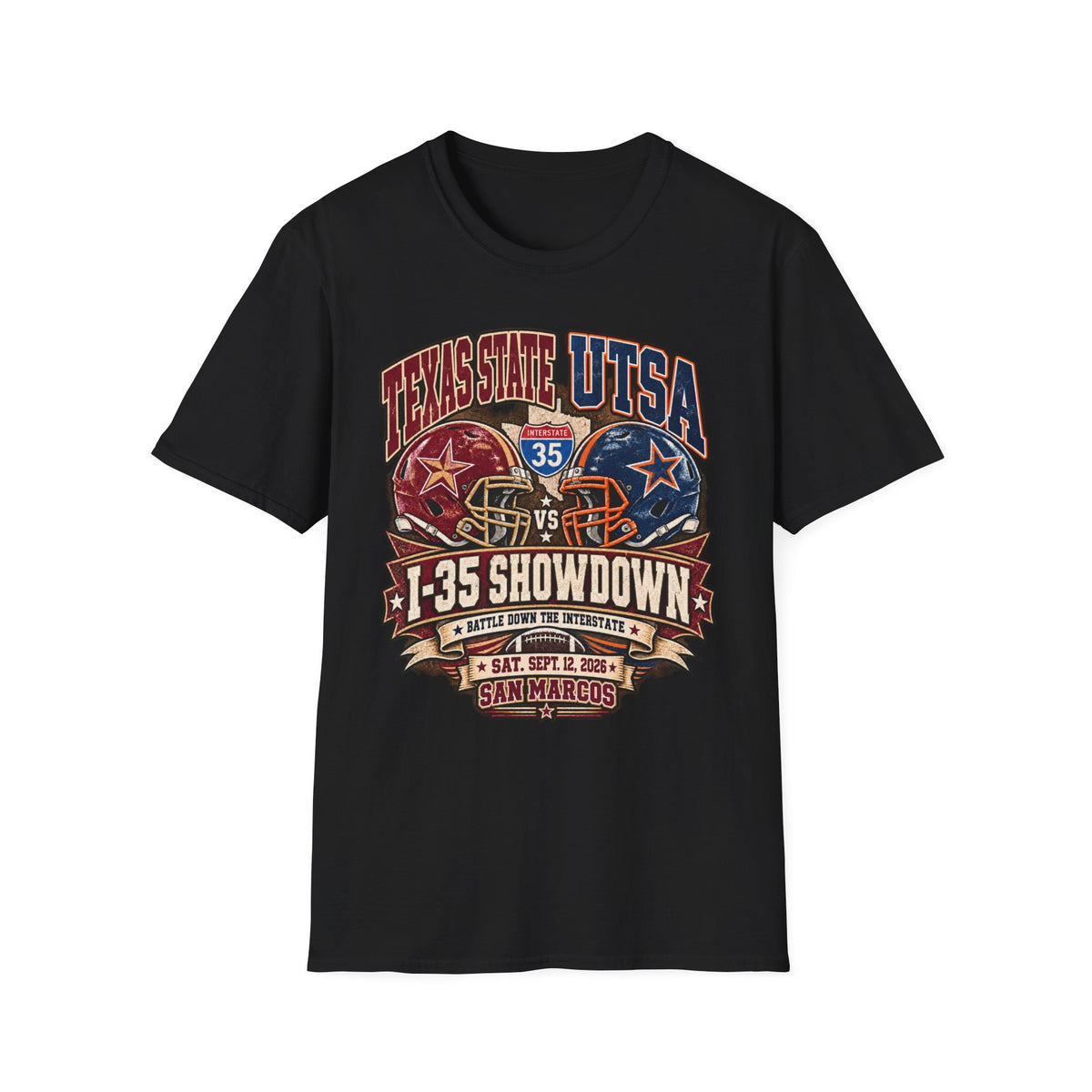 I-35 Showdown Texas State vs UTSA Football T-Shirt