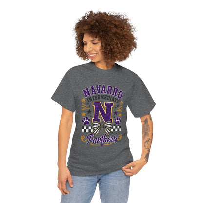 Navarro Intermediate Panthers T-Shirt — School Spirit Tee with 'N' Logo & Paw Prints