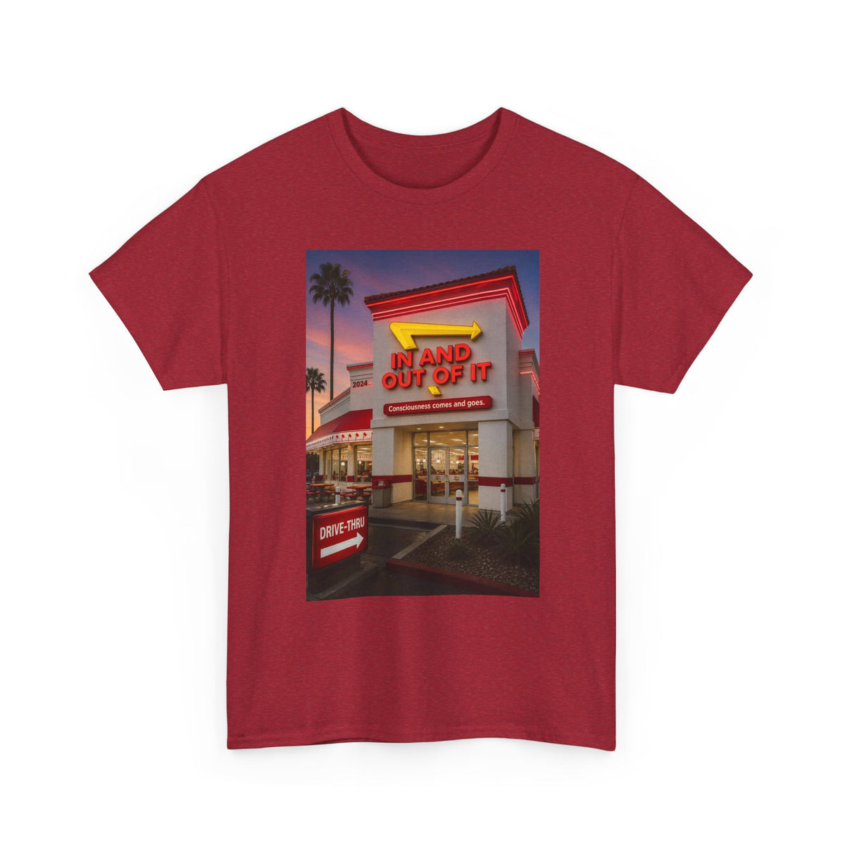 Retro Diner Photo T‑Shirt – 'A Hand Out Of It' Vintage Neon Tee