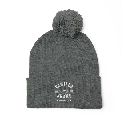 Pom-Pom Knit Cap (Embroidery)