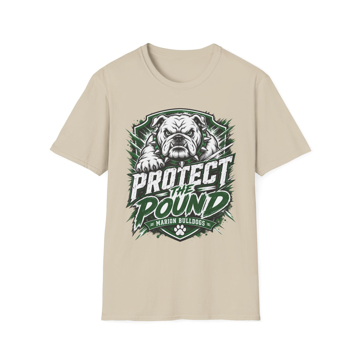 Protect the Pound Bulldog T-Shirt — Fierce Mascot Tee for Fans & Players
