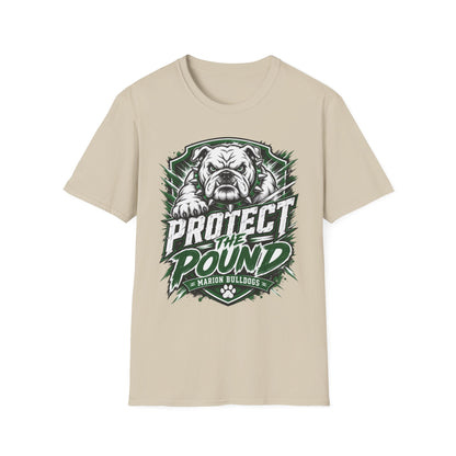 Protect the Pound Bulldog T-Shirt — Fierce Mascot Tee for Fans & Players