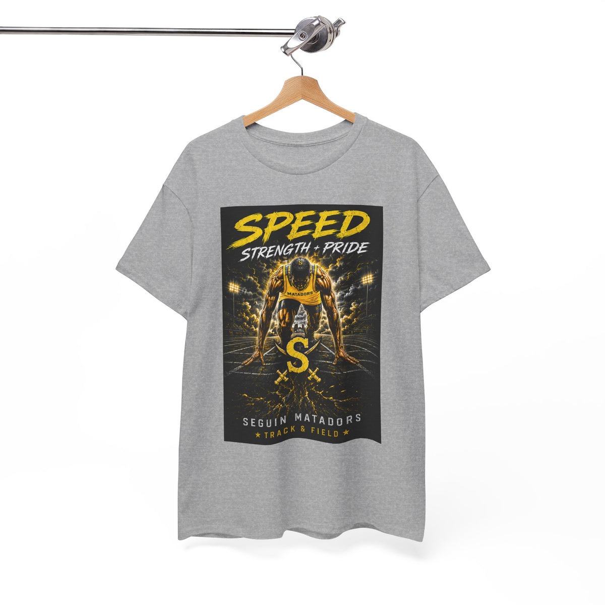 Speed Strength Pride Tee — Seguin Matadors Football Graphic T-Shirt