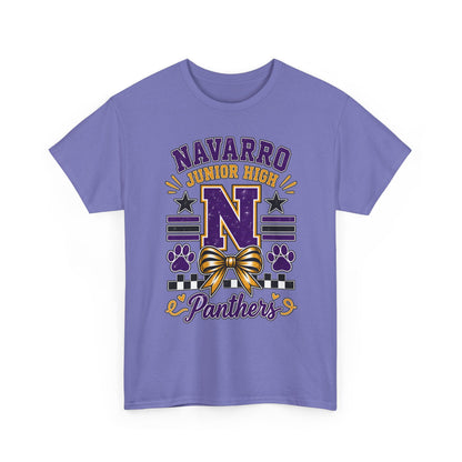 Navarro Junior High Panthers T-Shirt – School Spirit Tee with Purple & Gold Mascot Design