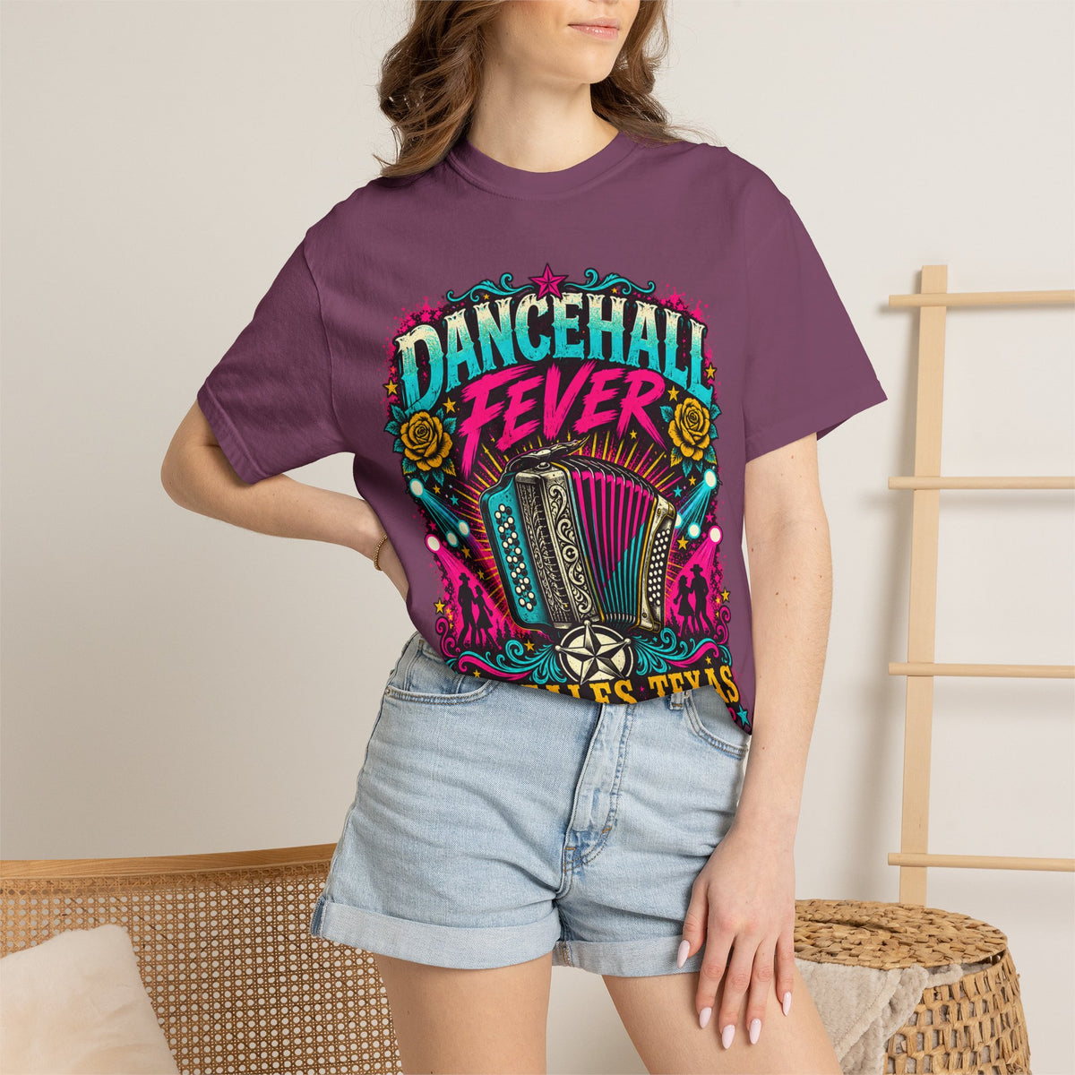 Dancehall Fever Accordion T-Shirt — Gonzales, Texas Friday Night Two-Step